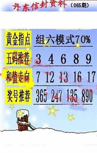 24065期: 福彩3D丹东全图分析