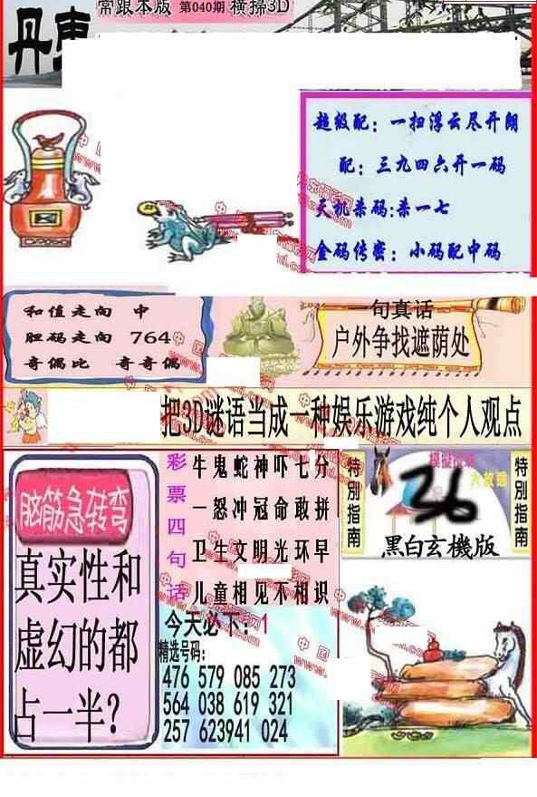 24040期: 福彩3D丹东全图分析