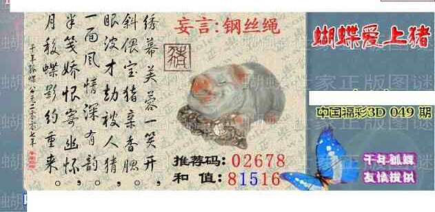 24049期: 3D蝴蝶世家蝴蝶彩图