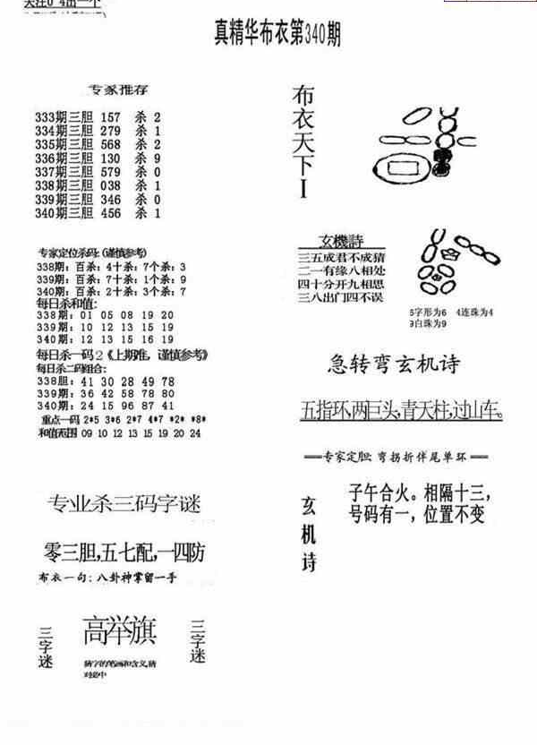 23340期: 福彩3D全套图版参考