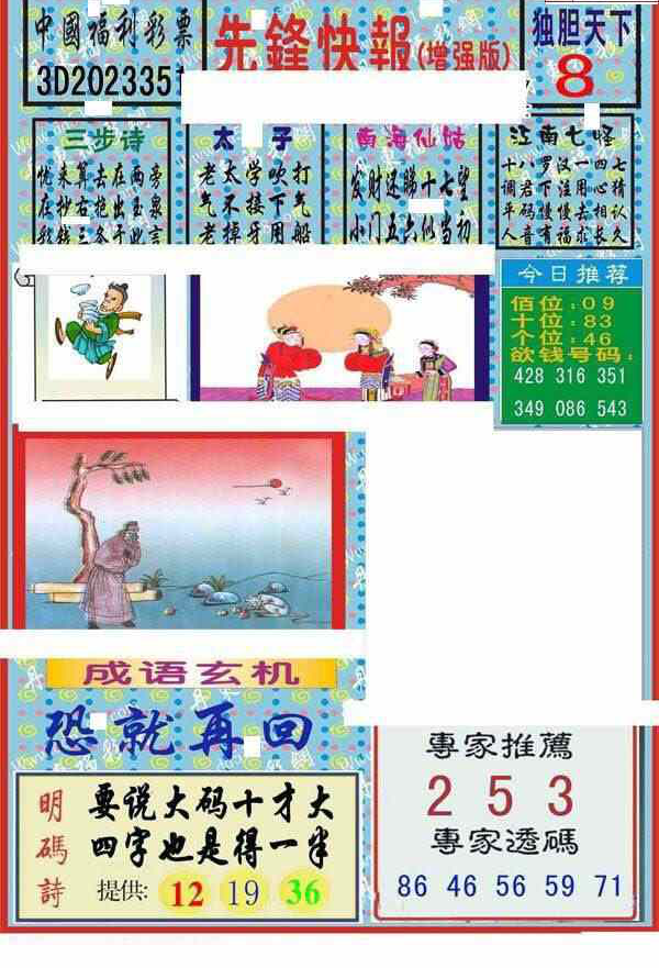 23351期: 福彩3D丹东全图分析