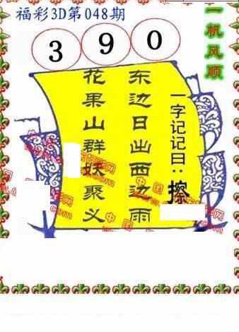 24048期: 福彩3D丹东全图分析