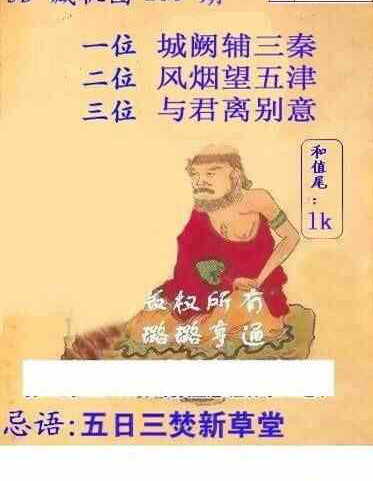 23160期: 白老3D杀码图版