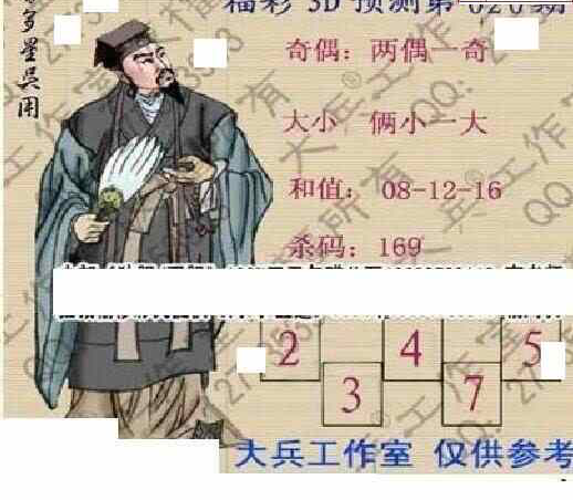 24020期: 大兵福彩3D黄金报图版