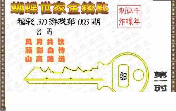 24003期: 3D蝴蝶世家蝴蝶彩图