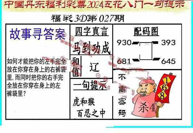 24027期: 福彩3D丹东全图分析