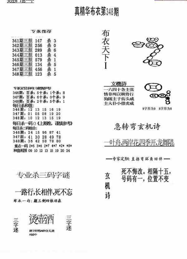 23348期: 福彩3D全套图版参考