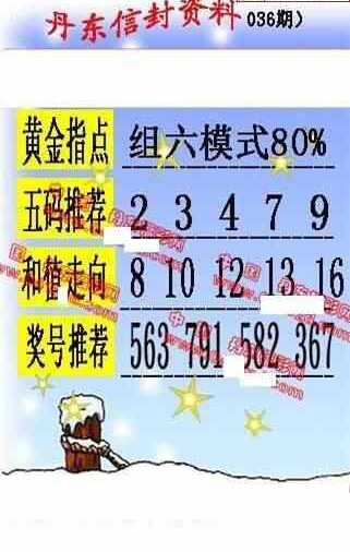 24036期: 福彩3D丹东全图分析