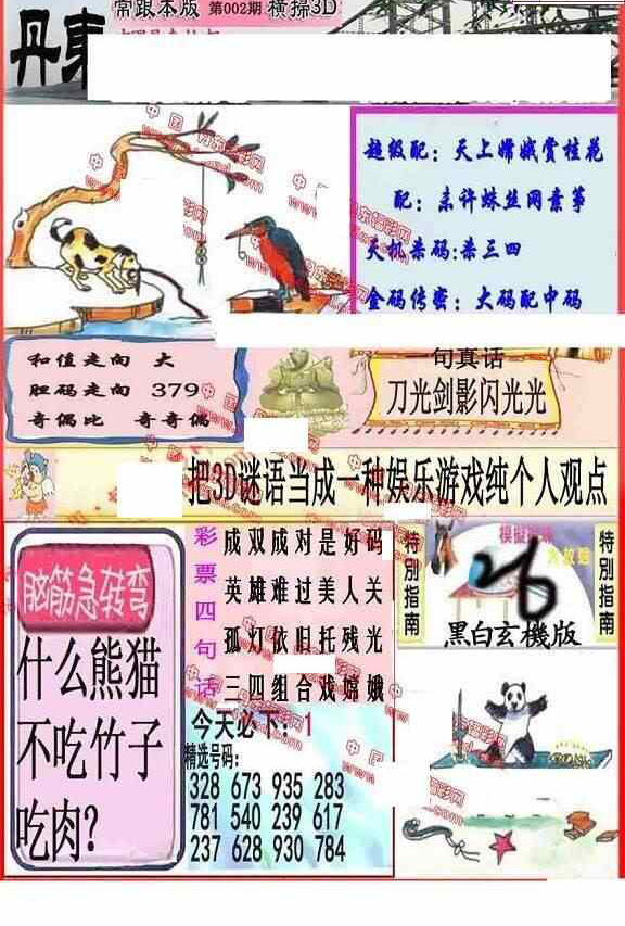 24002期: 福彩3D丹东全图分析