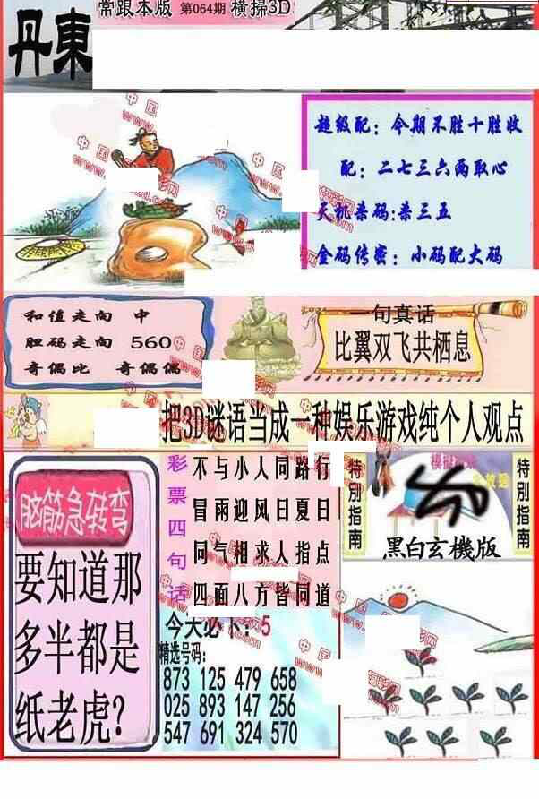 24064期: 福彩3D丹东全图分析