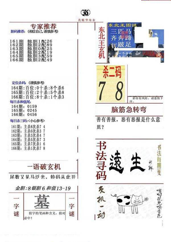 23166期: 福彩3D全套图版参考