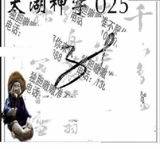 24025期: 太湖图福彩3D精品预测