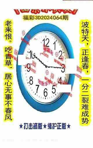 24064期: 福彩3D丹东全图分析