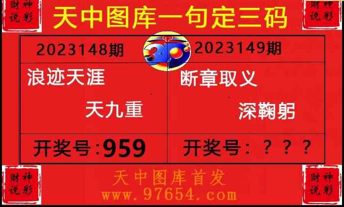 23149期: 财神说彩3D全套图版