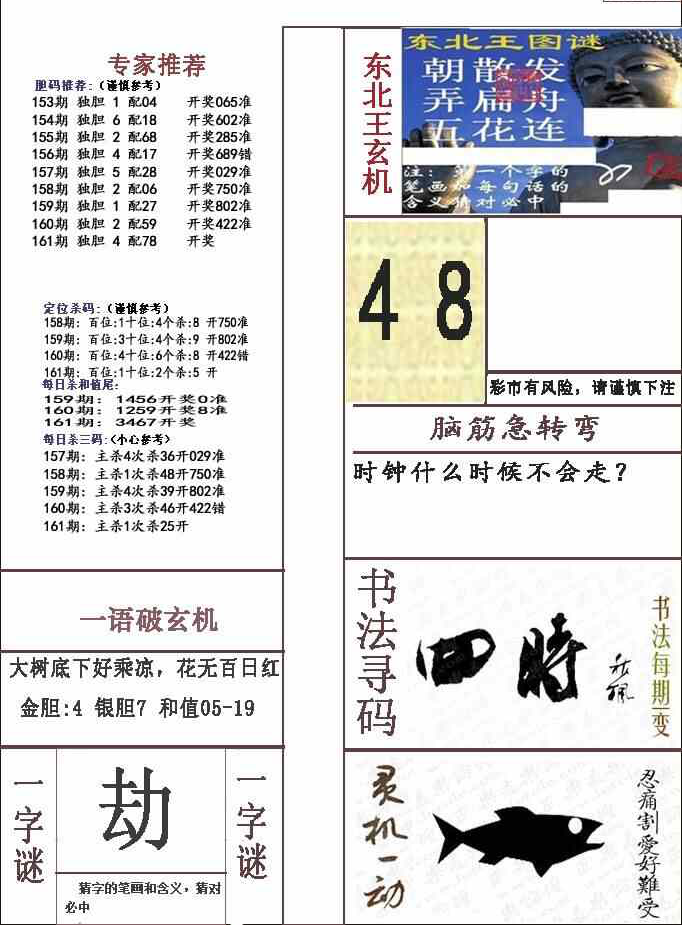 23161期: 福彩3D全套图版参考