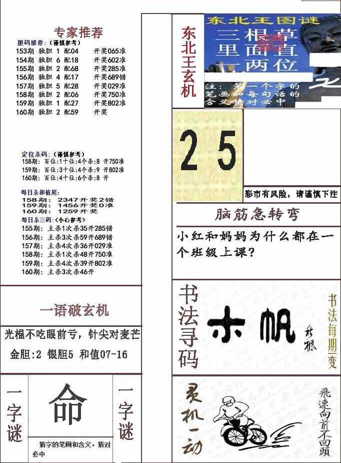 23160期: 福彩3D全套图版参考