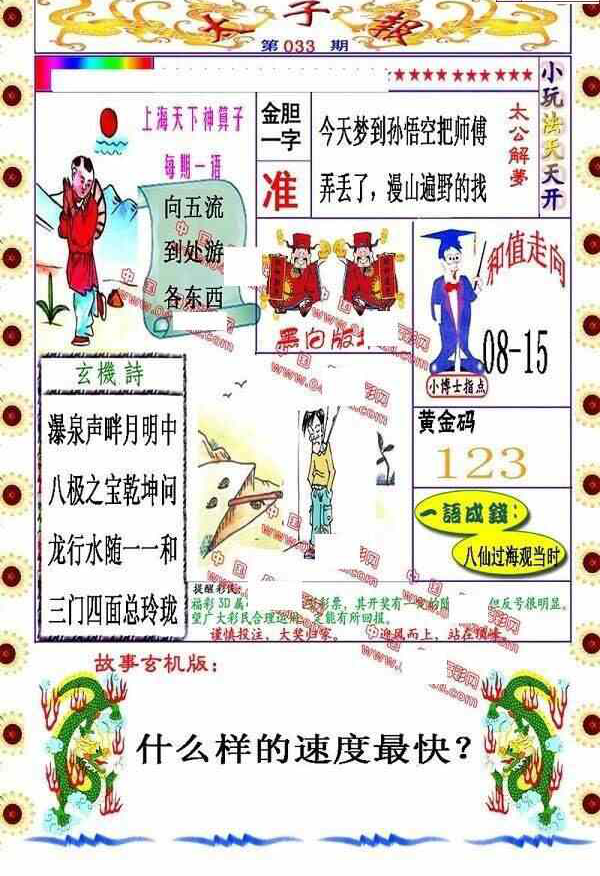 24033期: 福彩3D丹东全图分析