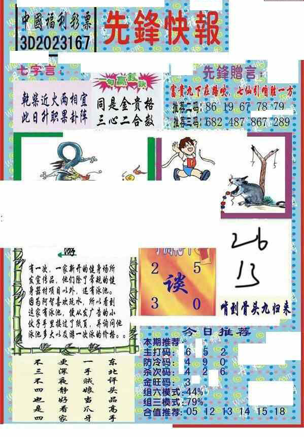 23167期: 福彩3D丹东全图分析