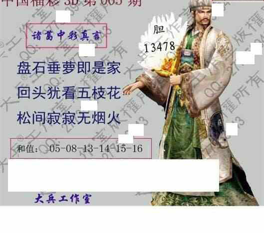 24005期: 大兵福彩3D黄金报图版