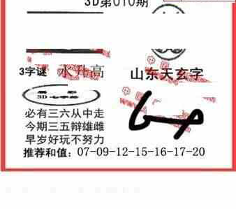 24010期: 福彩3D丹东全图分析