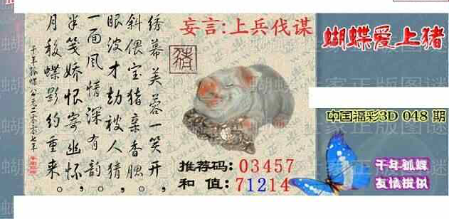 24048期: 3D蝴蝶世家蝴蝶彩图