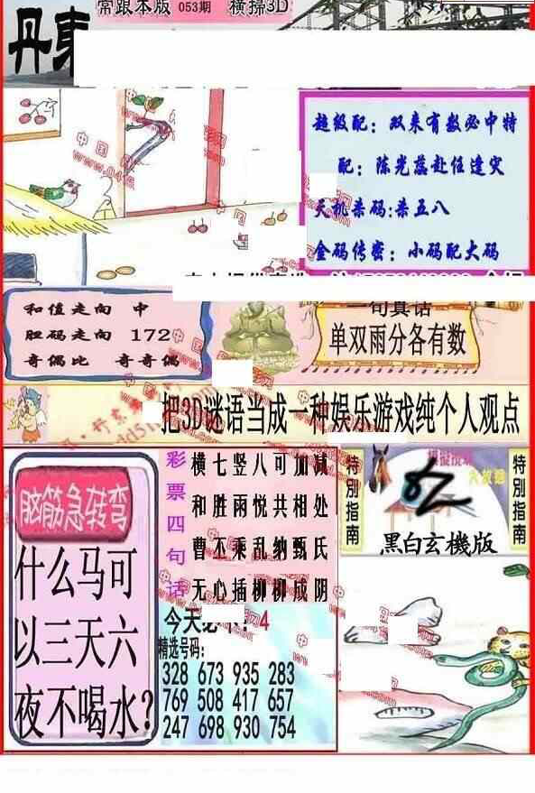 24053期: 福彩3D丹东全图分析
