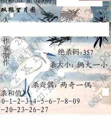 24029期: 大兵福彩3D黄金报图版