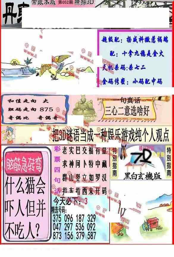 24052期: 福彩3D丹东全图分析