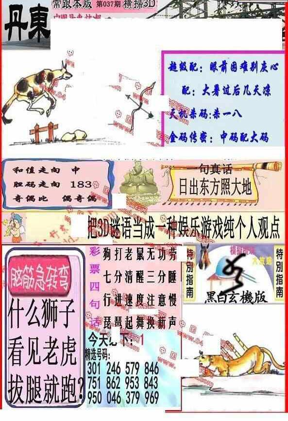 24037期: 福彩3D丹东全图分析