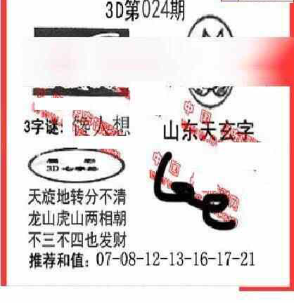 24024期: 福彩3D丹东全图分析