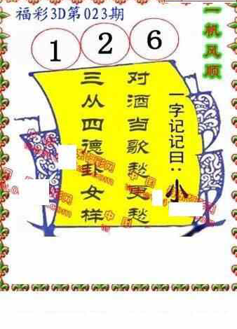 24023期: 福彩3D丹东全图分析