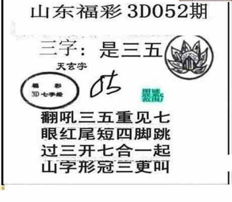 24052期: 三毛3D精品图谜