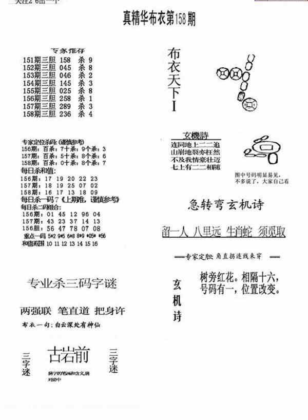 23158期: 福彩3D全套图版参考