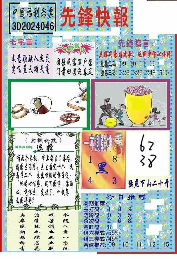 24046期: 福彩3D丹东全图分析