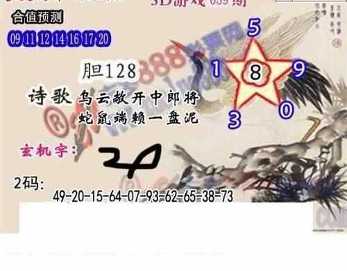 24059期: 白老3D杀码图版