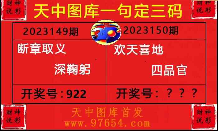 23150期: 财神说彩3D全套图版