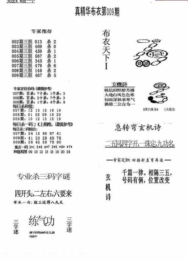 24009期: 福彩3D全套图版参考