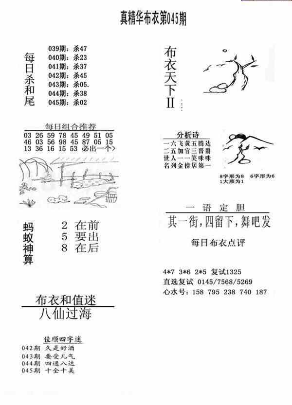 24045期: 福彩3D全套图版参考