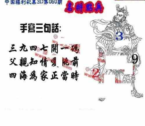 24060期: 福彩3D丹东全图分析