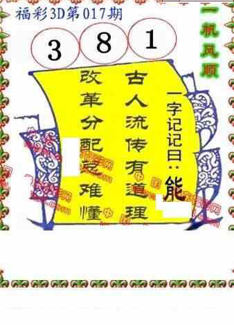 24017期: 福彩3D丹东全图分析