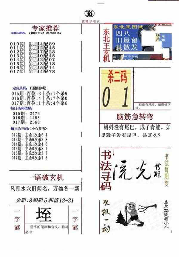 24017期: 福彩3D全套图版参考