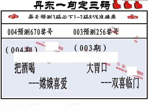 24004期: 福彩3D丹东全图分析