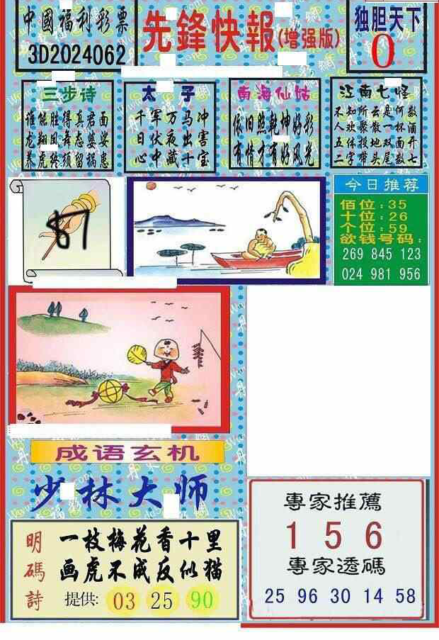 24062期: 福彩3D丹东全图分析
