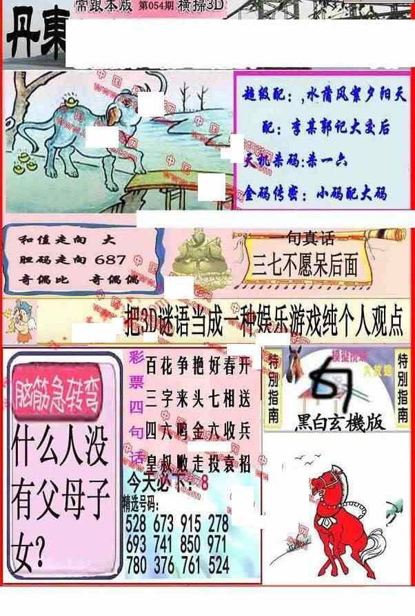 24054期: 福彩3D丹东全图分析