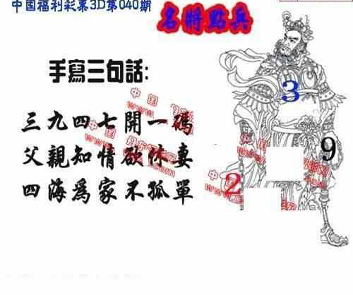 24040期: 福彩3D丹东全图分析