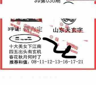 24036期: 福彩3D丹东全图分析