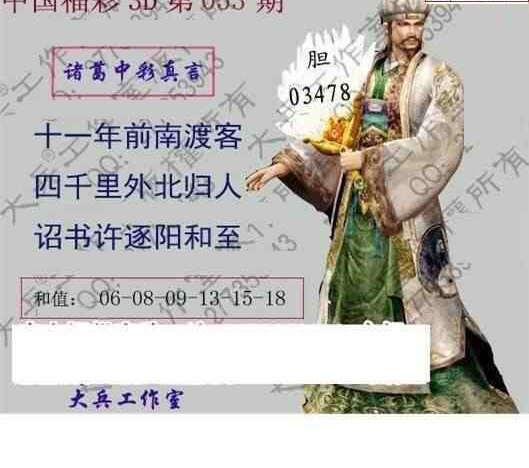 24053期: 大兵福彩3D黄金报图版