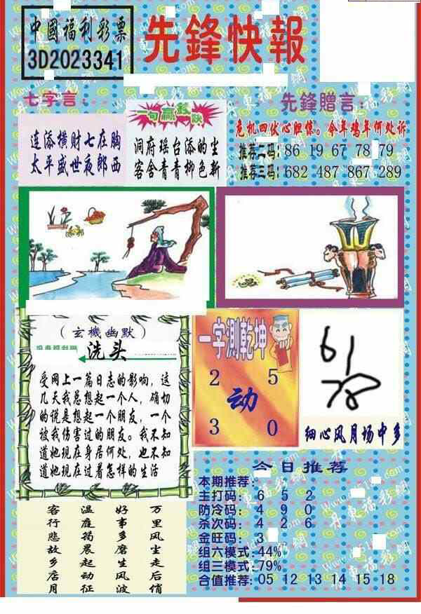 23341期: 福彩3D丹东全图分析