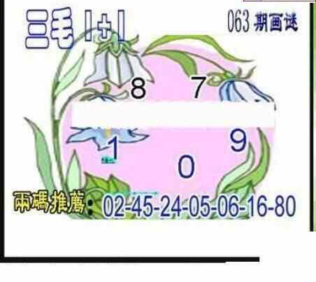 24063期: 三毛3D精品图谜