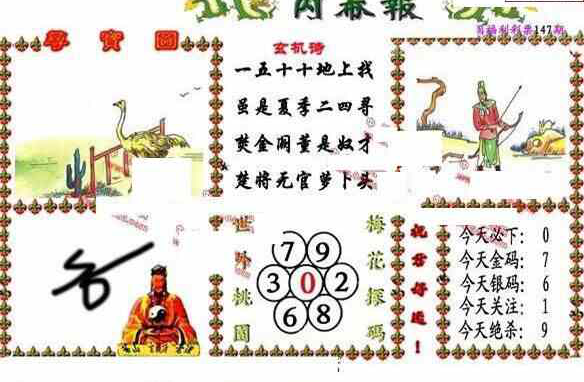 23147期: 福彩3D丹东全图分析